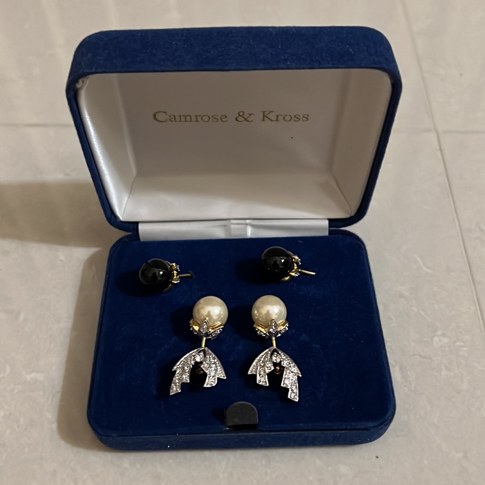 Camrose&Kross Jaqueline Kennedy Replica Earrings NWT